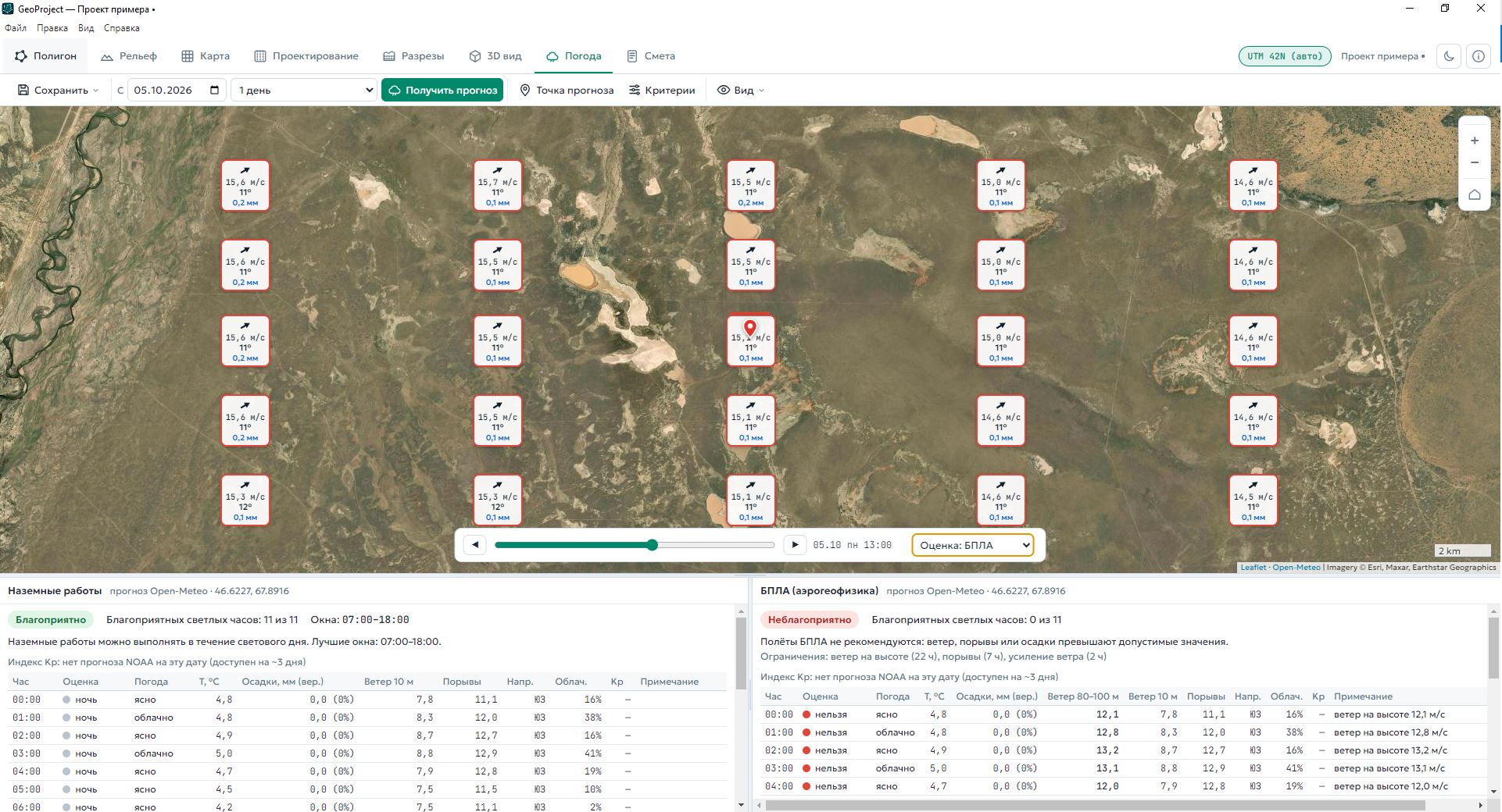 GeoProject — прогноз погоды